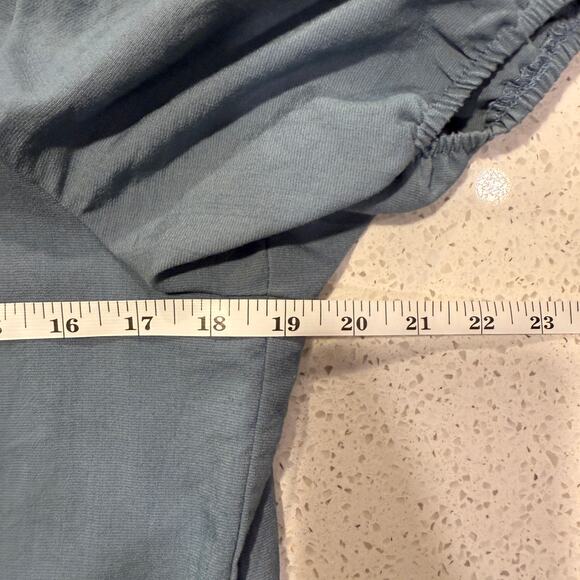 Kirundo Blue Square Neck Puff Sleeve Tiered Maxi Dress Pockets Medium Lagenlook - Picture 9 of 10